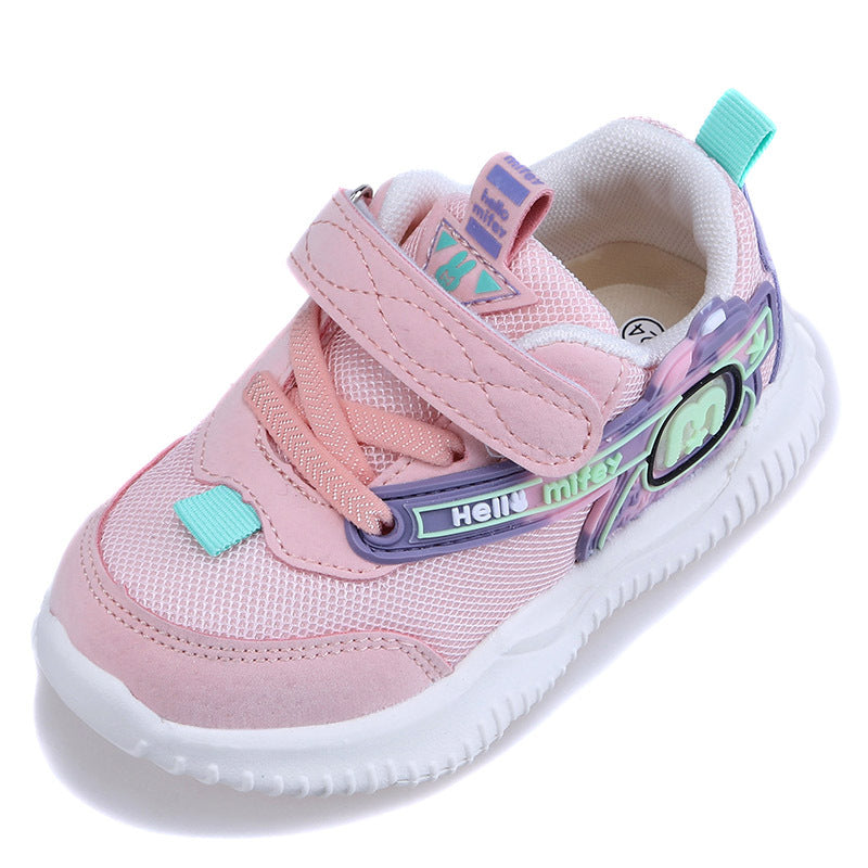 Solid-soled health net shoes for kids