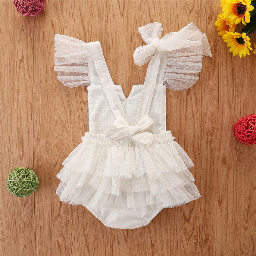 Baby Girl White Lace Jumpsuit