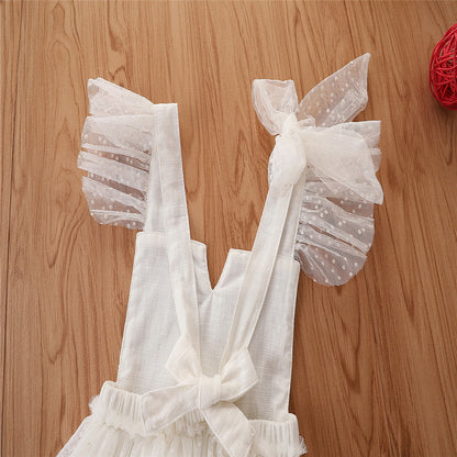 Baby Girl White Lace Jumpsuit