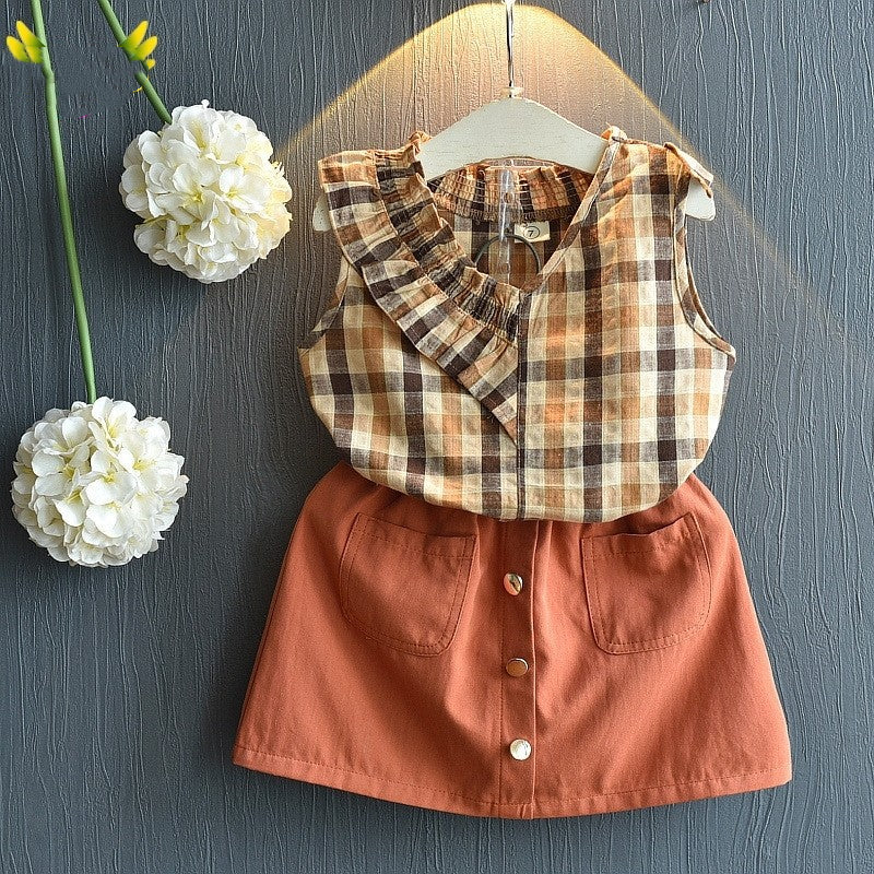 Baby Girls Clothing Sets Summer Tshirtsskirt
