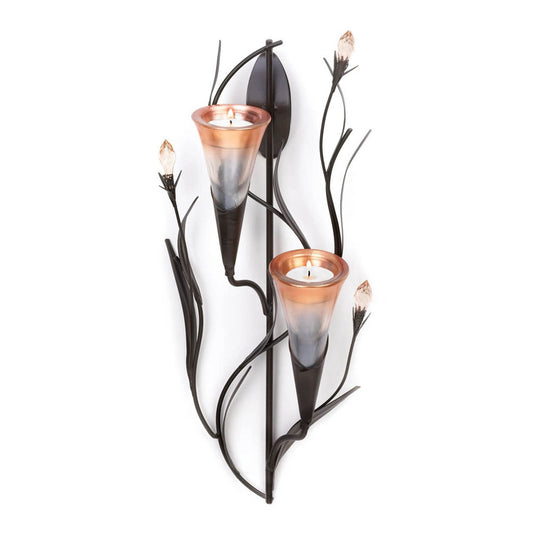 Wall Sconce with Lily Candle Cones-0