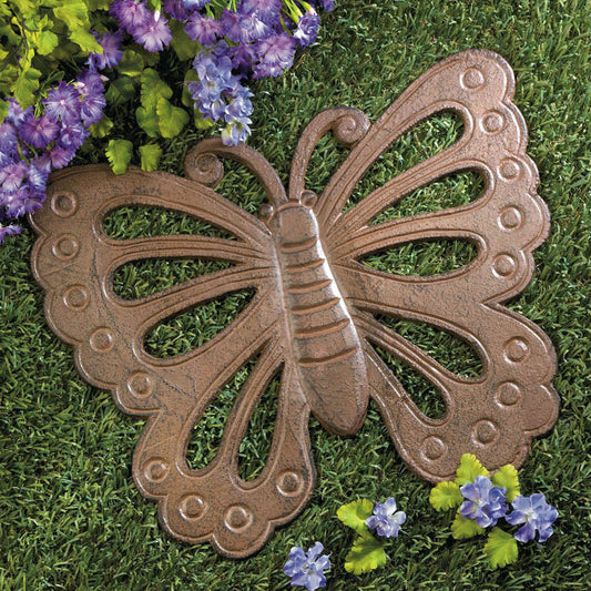 Cast Iron Butterfly Stepping Stone-0
